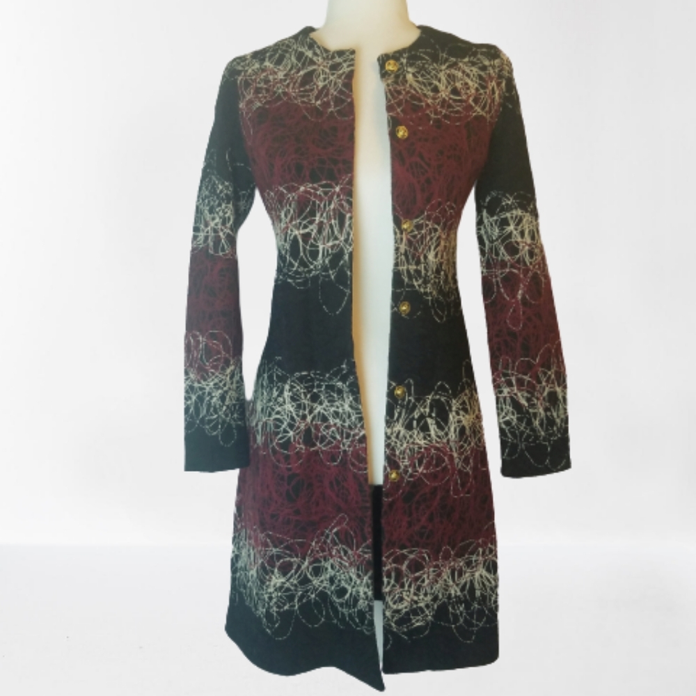MaxMara Embroidered Graphic Long Jacket - Picture 14 of 14